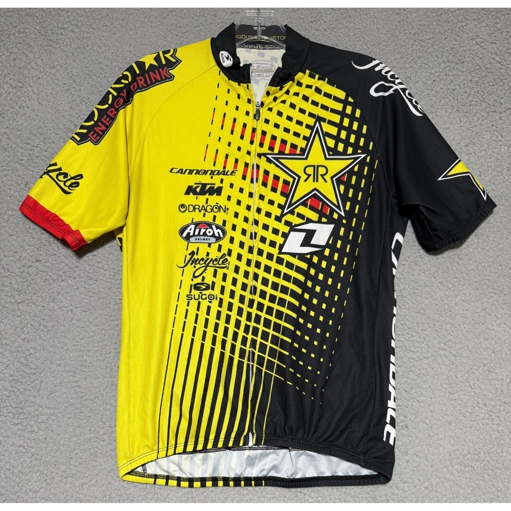 Sugoi cycling Full Zip‎ jersey mens Medium Rockstar Cannondale Incycle KTM